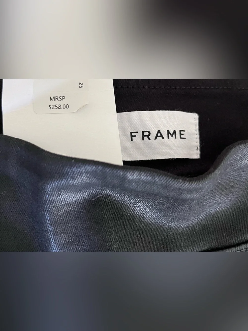 Frame Denim Black Satinflare. pants NEW with Branded Tag.